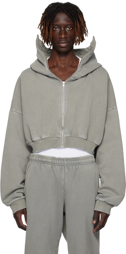 Photo: Entire Studios Gray Cropped Hoodie