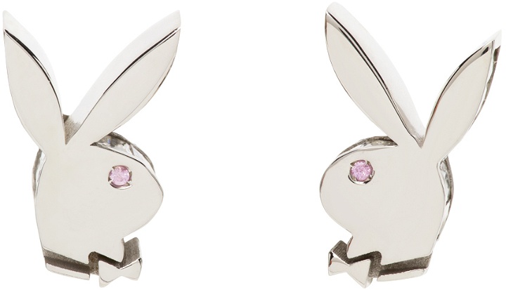Photo: Hatton Labs Silver Playboy Edition Stud Earrings