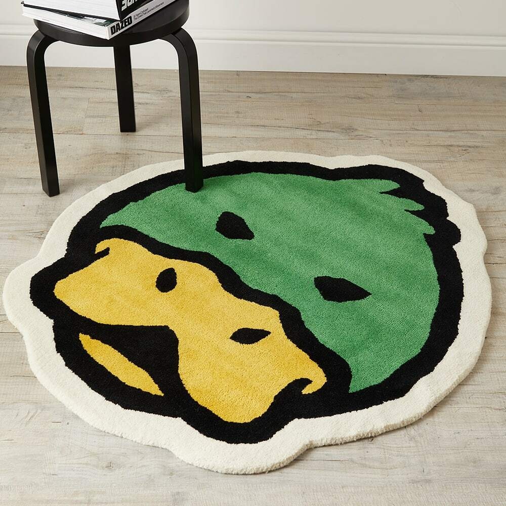 Human Made Men's Large Duck Face Rug in Green Human Made