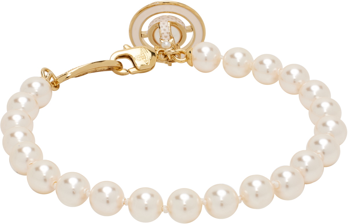Vivienne Westwood Pink Simonetta Pearl Bracelet Vivienne