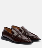 Ganni Studs faux leather loafers