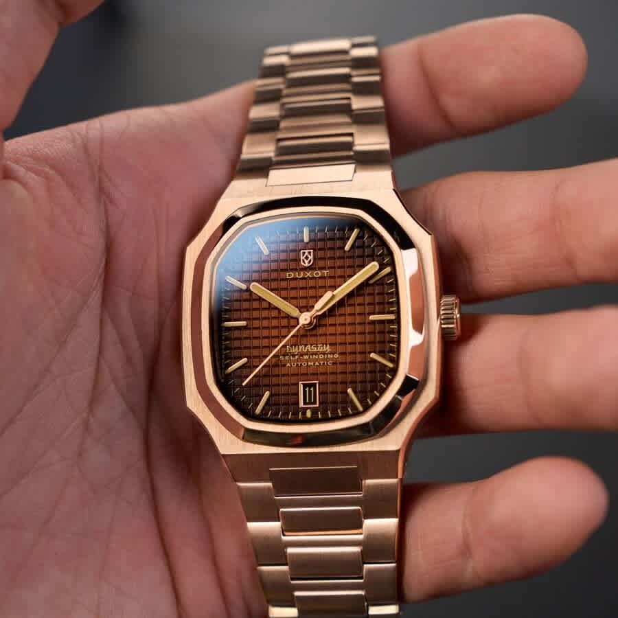 Duxot Colmar Automatic Brown Dial Mens Watch DX-2069-55