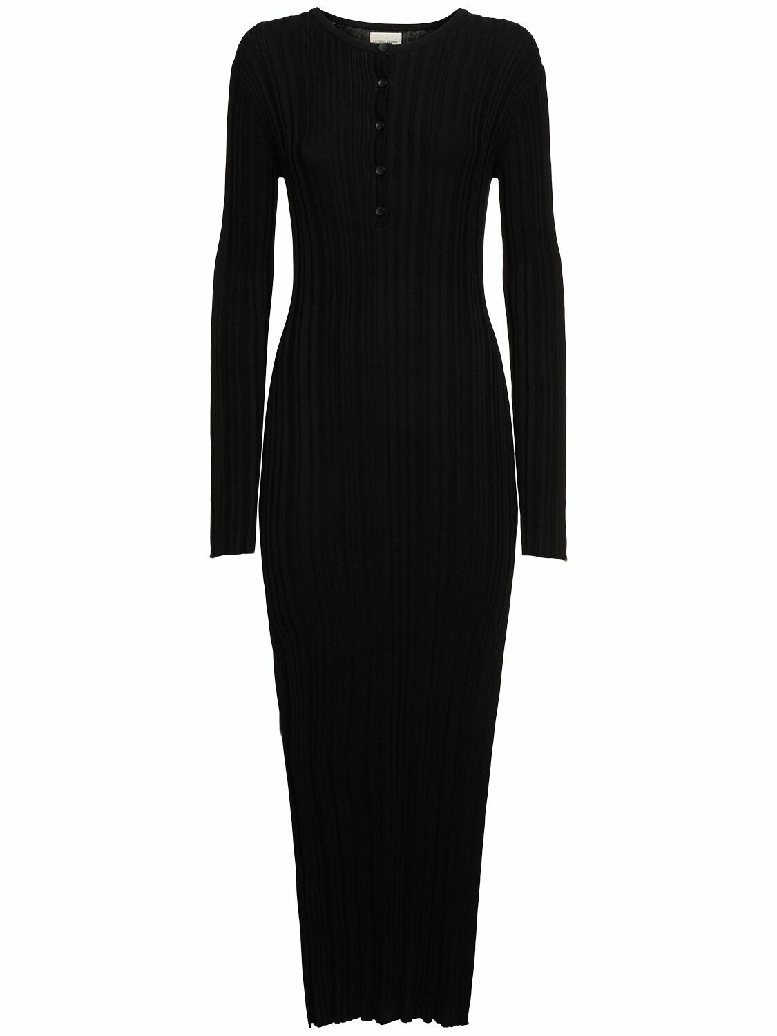 LOULOU STUDIO Eldara Silk Blend Rib Long Dress Loulou Studio LOULOU STUDIO Eldara Silk Blend Rib Long Dress Loulou Studio
