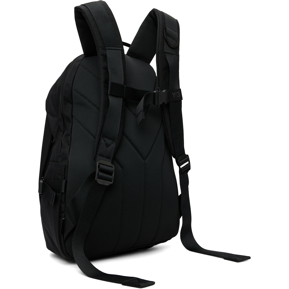 Y-3 Black Bonded-Logo Backpack