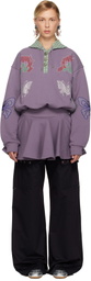 Chopova Lowena Purple Quimby Hooded Midi Dress
