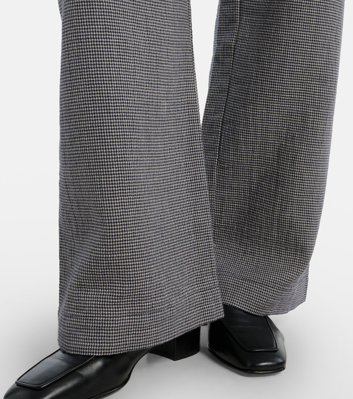 Velvet Braylen houndstooth cotton wide-leg pants