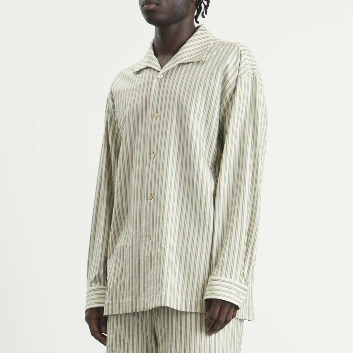 Homme Plissé Issey Miyake Men's Stripe Short in Green 