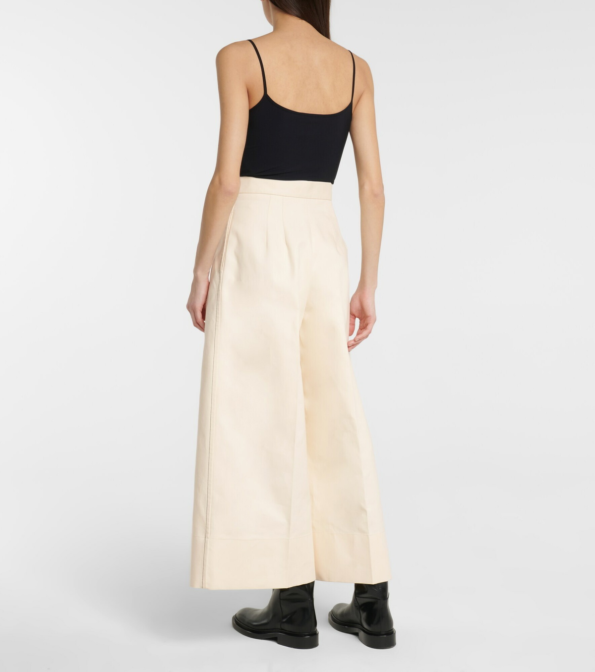 パンツ Jil Sander Wide Pants In Cotton Gabardine Jil Sander - Wide-leg cotton gabardine pants Jil Sander