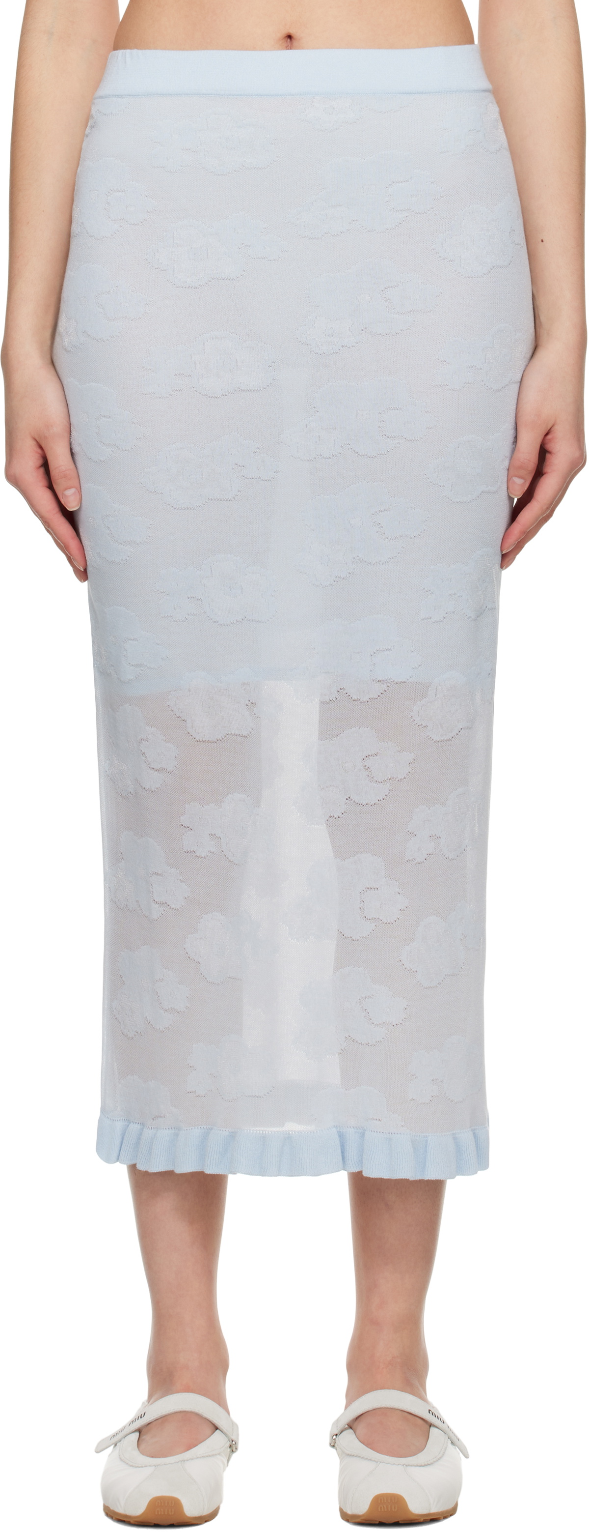 Cecilie Bahnsen White Glenda Midi Skirt Cecilie Bahnsen