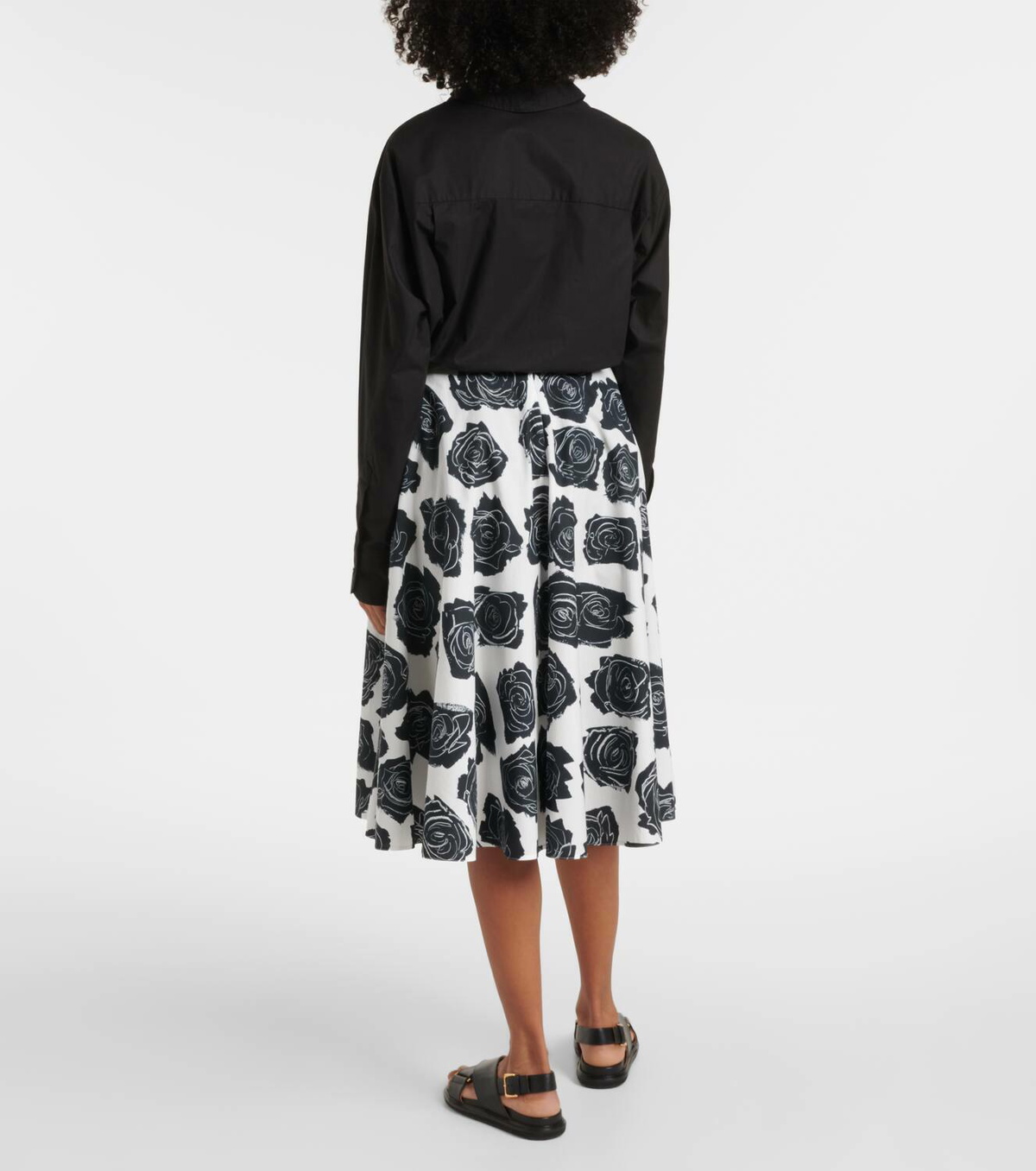 Marni Cotton midi skirt