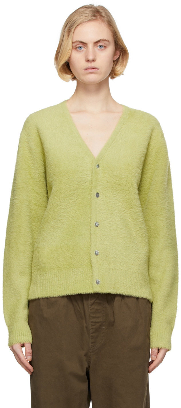 Stüssy Green Shaggy Cardigan