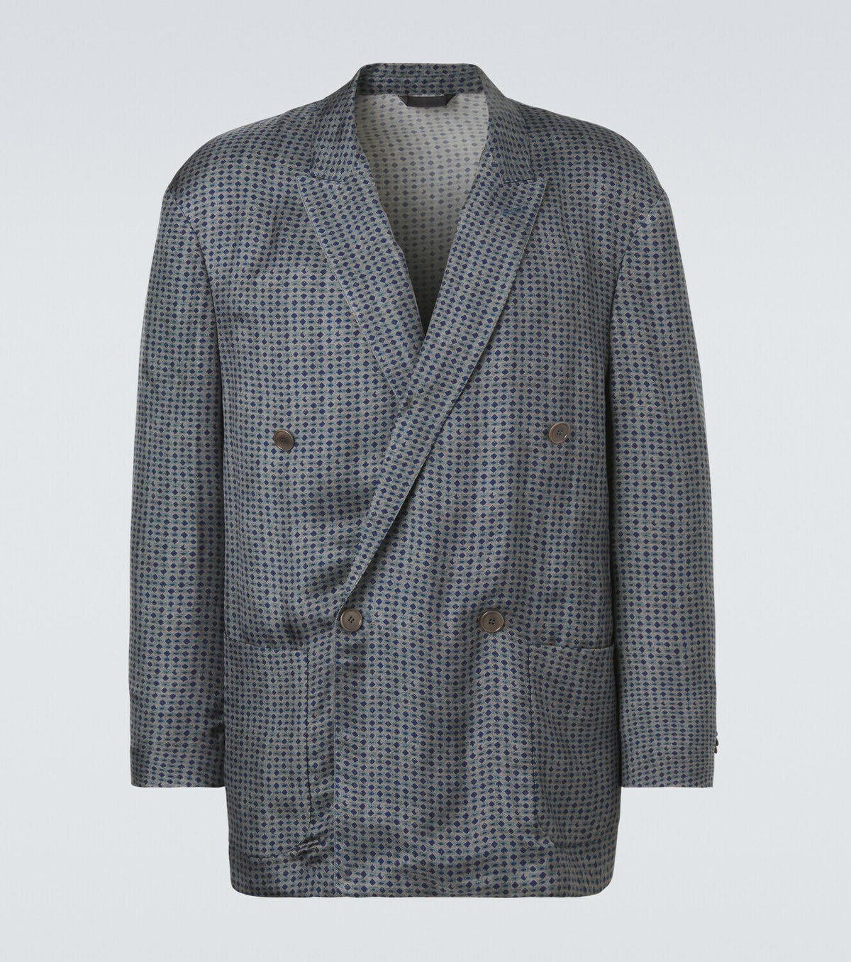 Giorgio Armani Printed double-breasted blazer