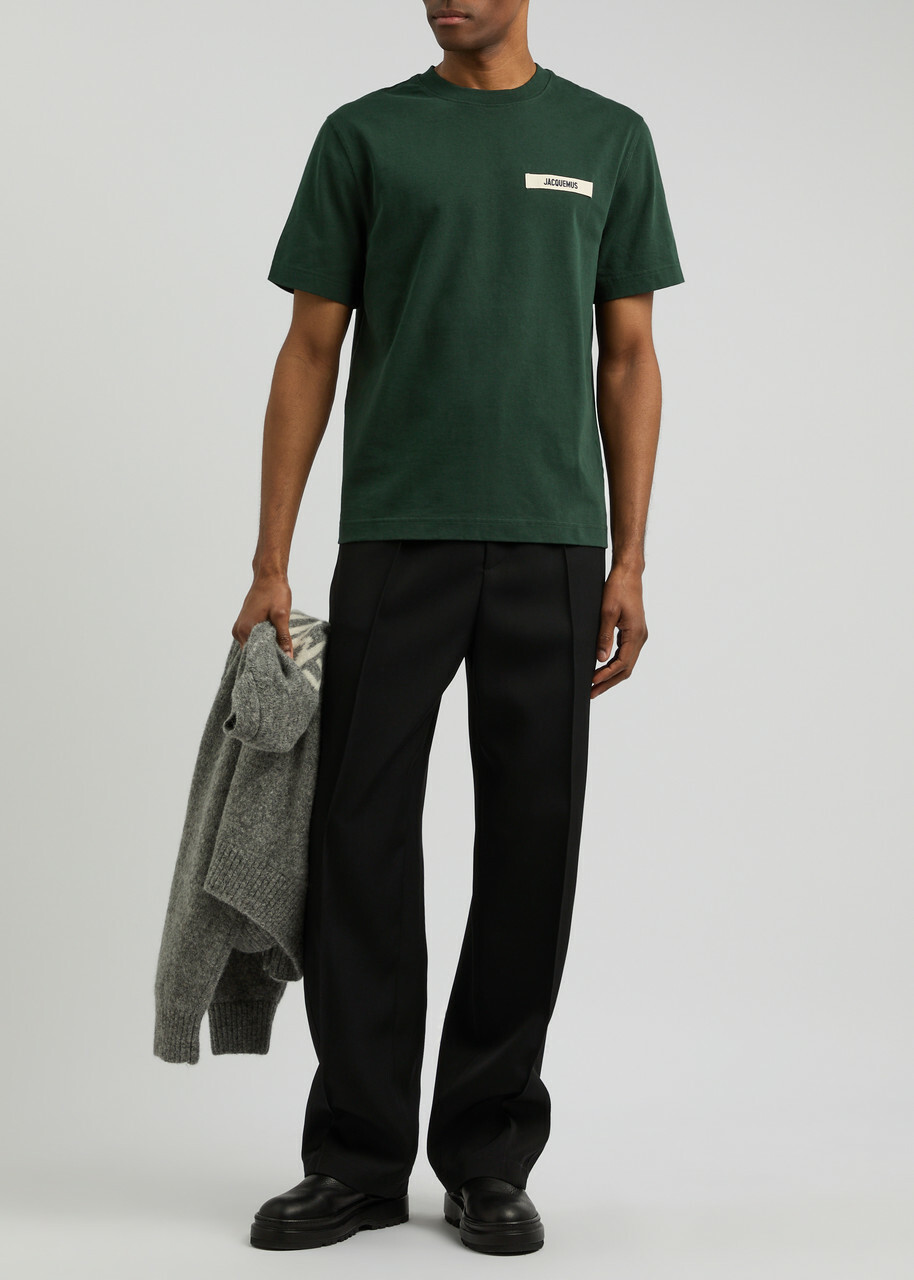 Jacquemus Le T-Shirt Gros Grain Cotton T-shirt Dark Green