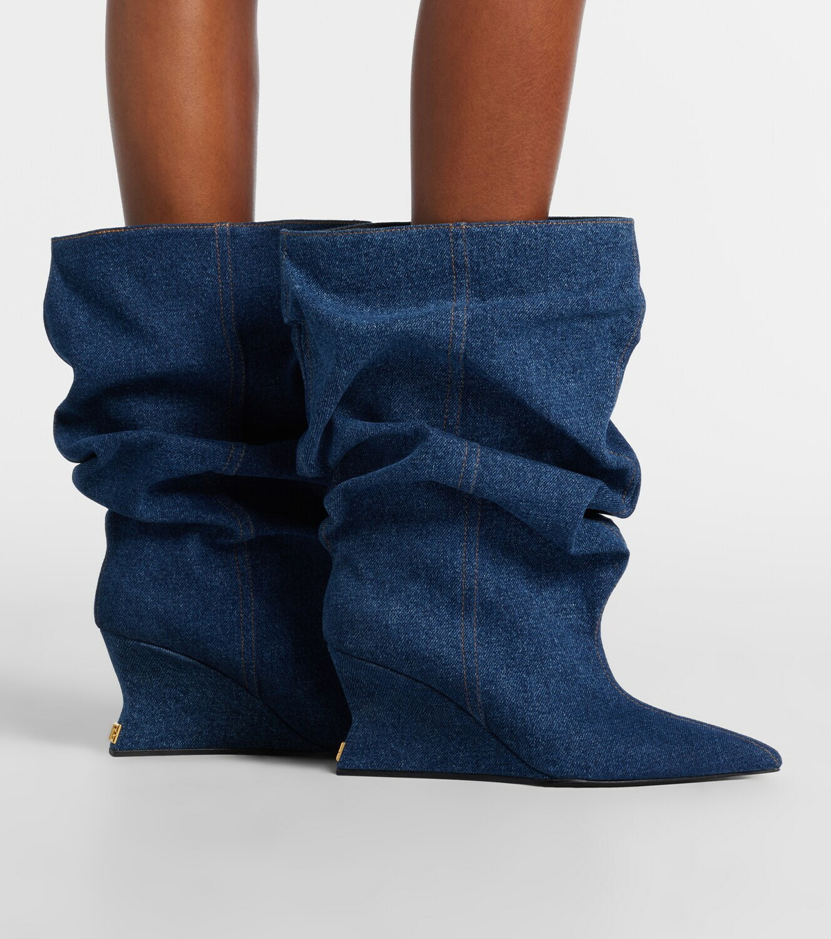 Balmain Denim ankle boots