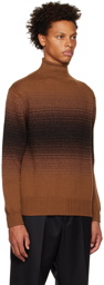 ZEGNA Brown Degradé Turtleneck