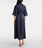 Asceno Larnaca linen midi dress