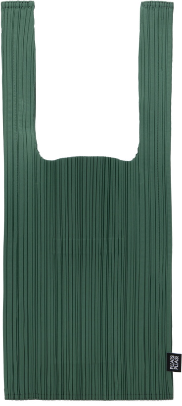 Photo: PLEATS PLEASE ISSEY MIYAKE Green June Pleats Shopping Tote