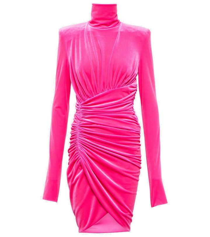 Photo: Alexandre Vauthier Ruched velvet minidress