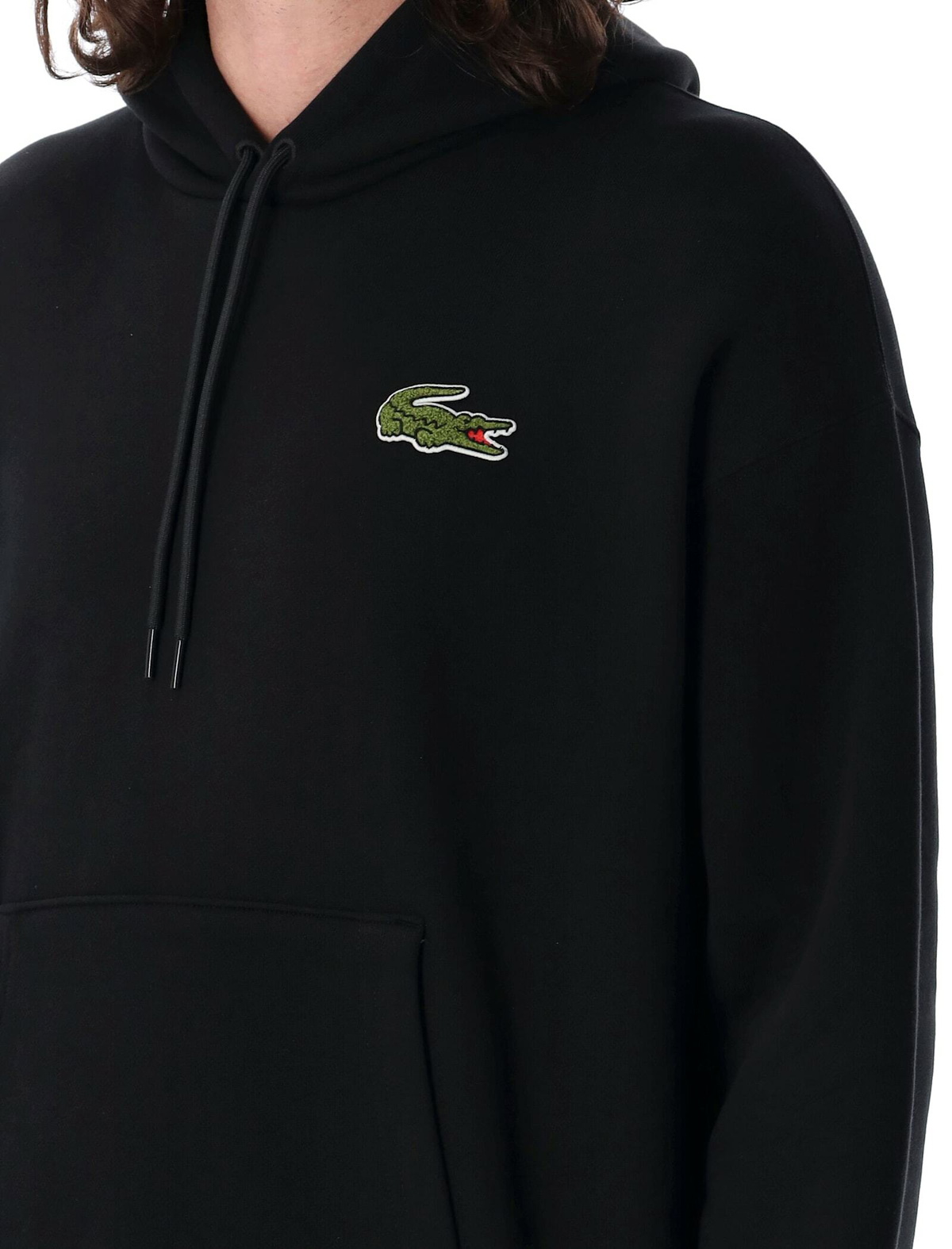 Lacoste Loose Fit Badge Accent Hoodie