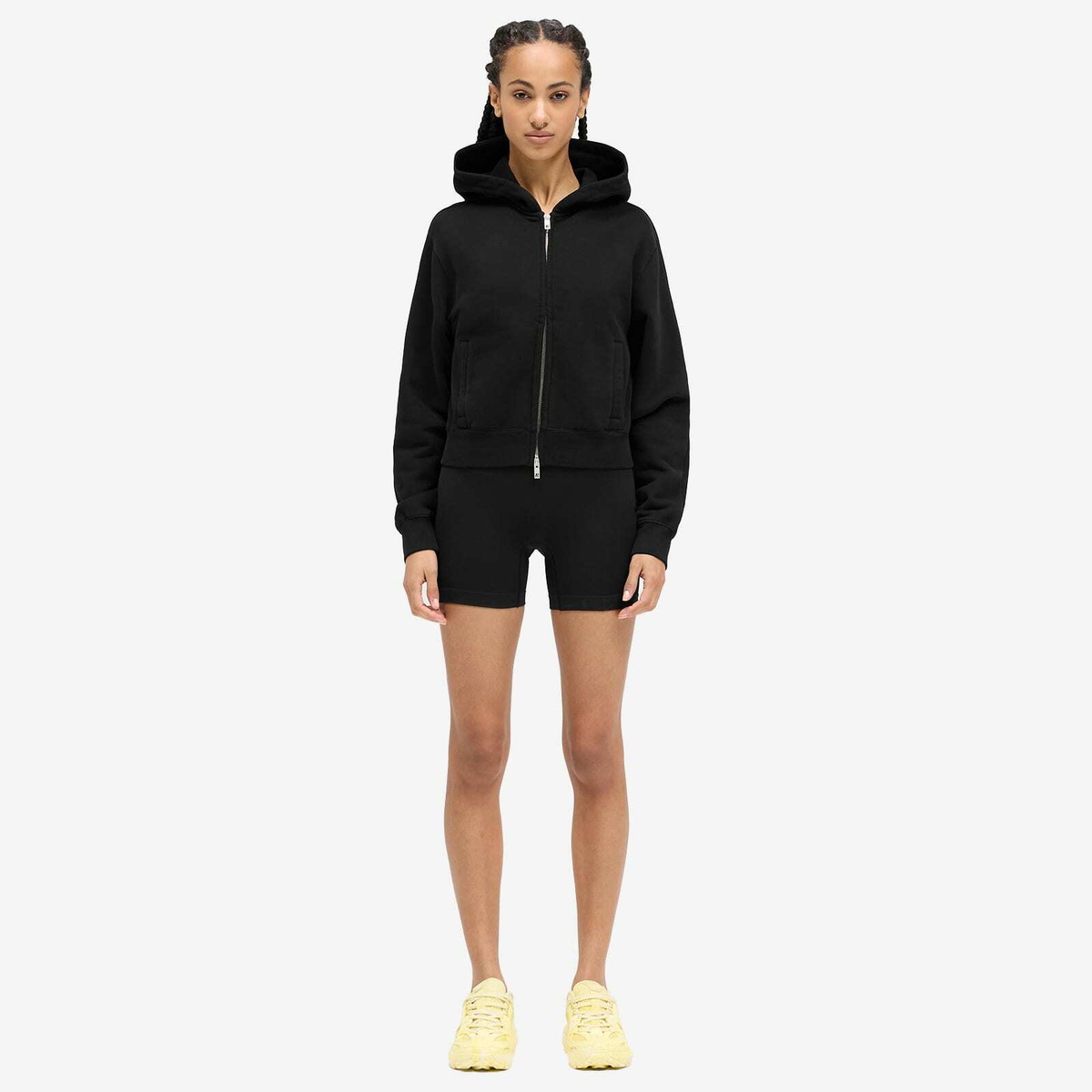 Represent Women's Slim Fit Zip Sweatshirt in Jet Black