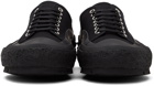 Jil Sander Black Canvas Low-Top Sneakers