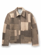 NN07 - Gael Checked Brushed Wool-Blend Jacket - Neutrals