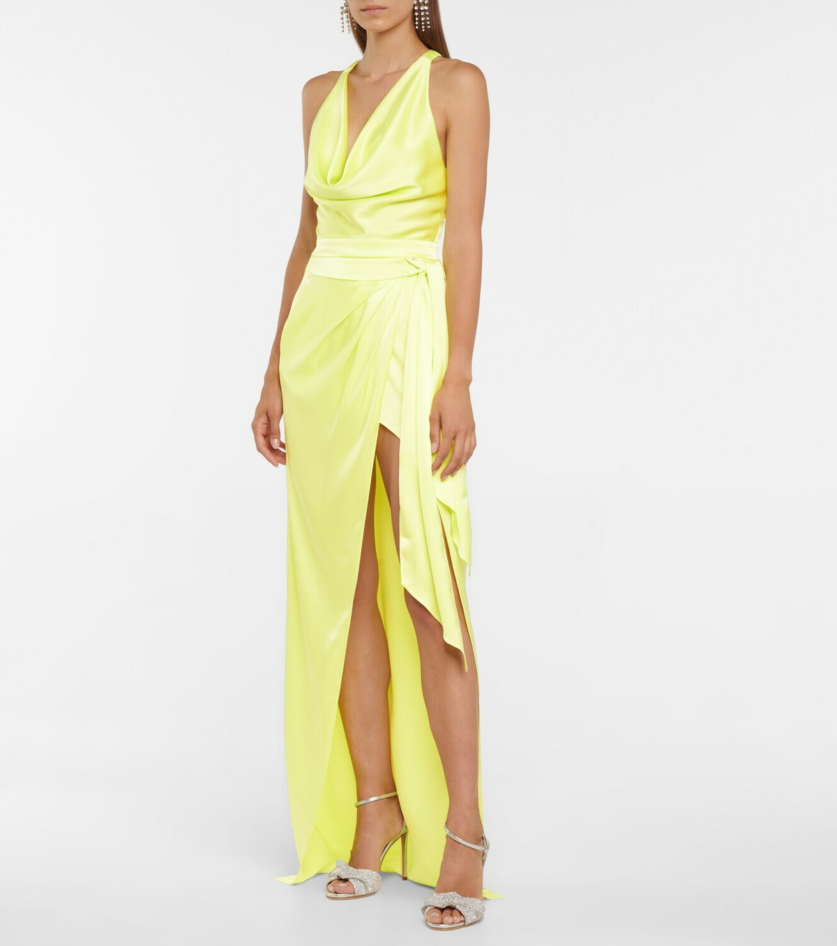 David Koma Satin maxi skirt