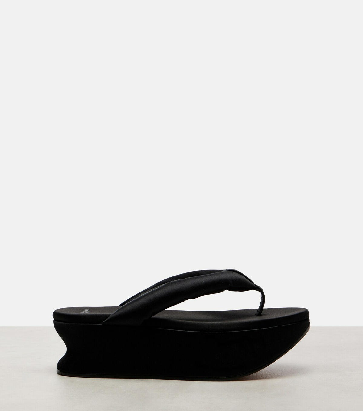 Balenciaga Gaeta satin wedge thong sandals