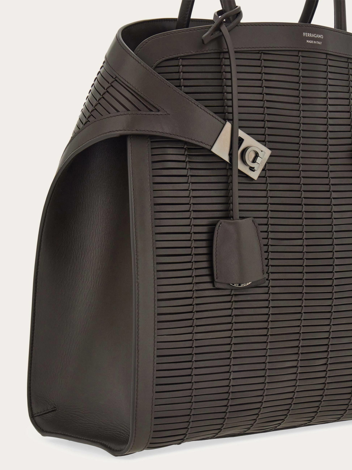 Ferragamo Mens Hug tote bag in Brown