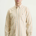 Polo Ralph Lauren Men's Button Down Stripe Oxford Shirt in Yellow Green Multi