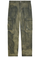 Cole Buxton Washed Straight-leg Cargo Trousers Khaki