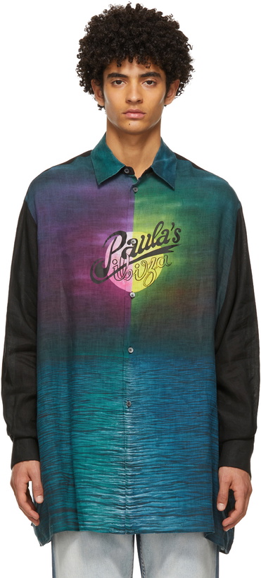 Photo: Loewe Multicolor Paula's Ibiza Linen Printed Moon Shirt