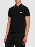 MONCLER - Logo Cotton Polo Shirt