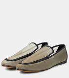 Khaite Alessia leather-trimmed mesh loafers