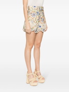 ZIMMERMANN - Embroidered Linen Shorts