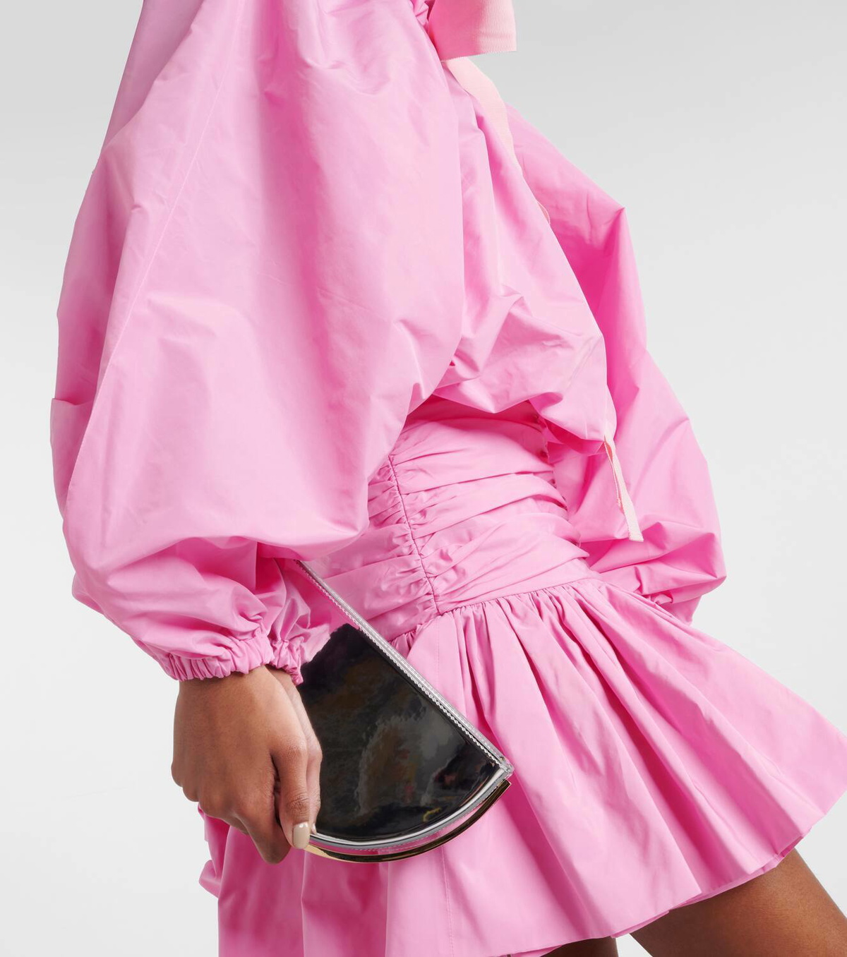 Patou Tie-neck oversized faille top