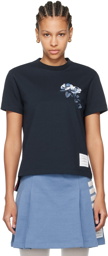 Thom Browne Navy Rose T-Shirt