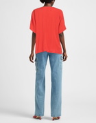 Manila Grace Womens Top in Tomato red