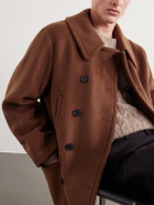 Kaptain Sunshine - Double-Breasted Brushed Wool-Felt Coat - Brown