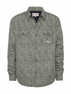 MC2 Saint Barth Technic Fabric Overshirt Chalet With Herringbone Print