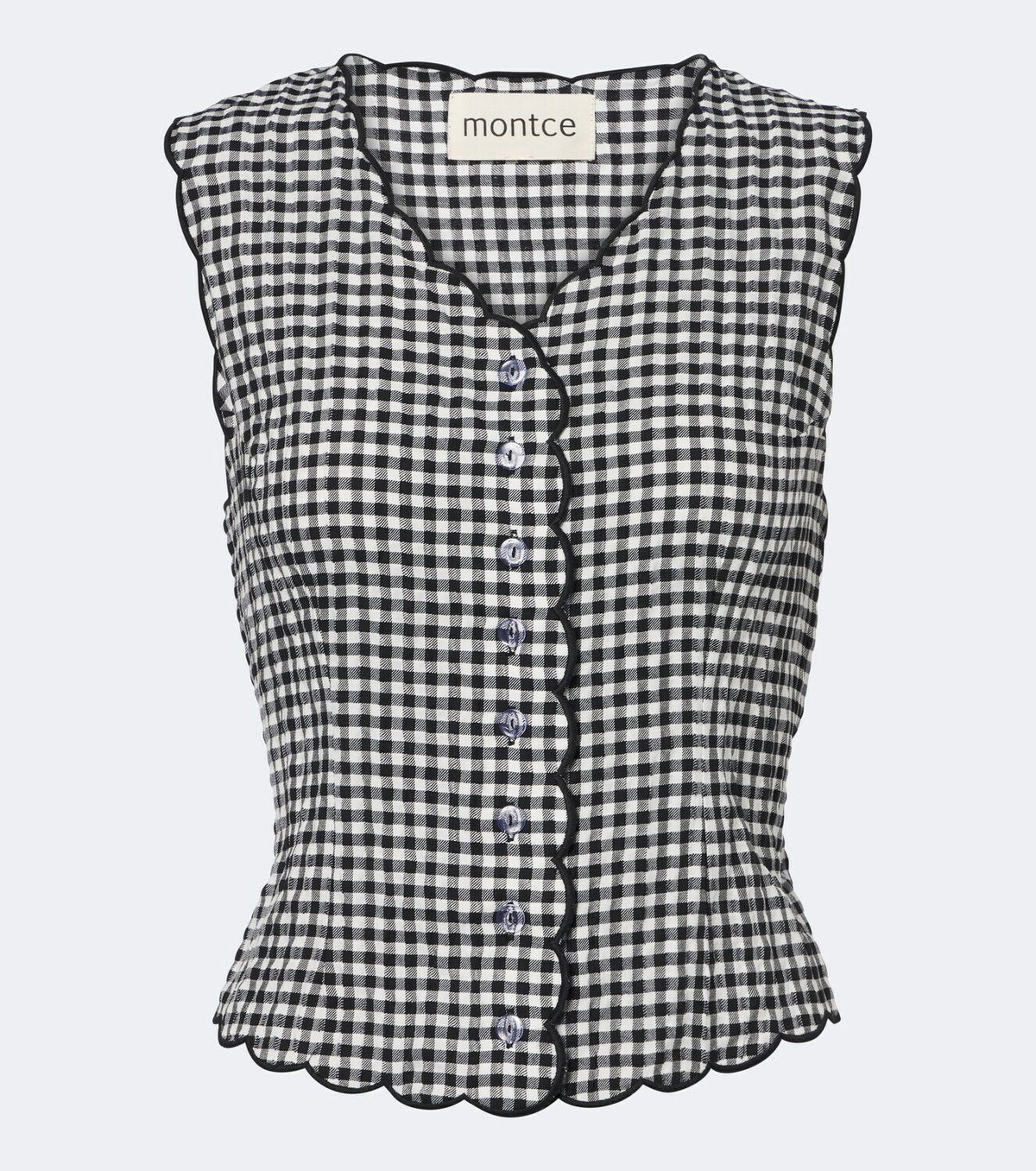 Montce Gingham scalloped vest