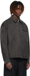 Juun.J Gray Washed Cotton Work Denim Jacket