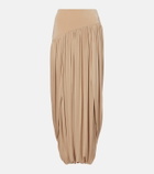 Ferragamo Draped jersey maxi skirt