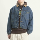 Human Made Men's Corduroy Collar Denim Jacket in Indigo