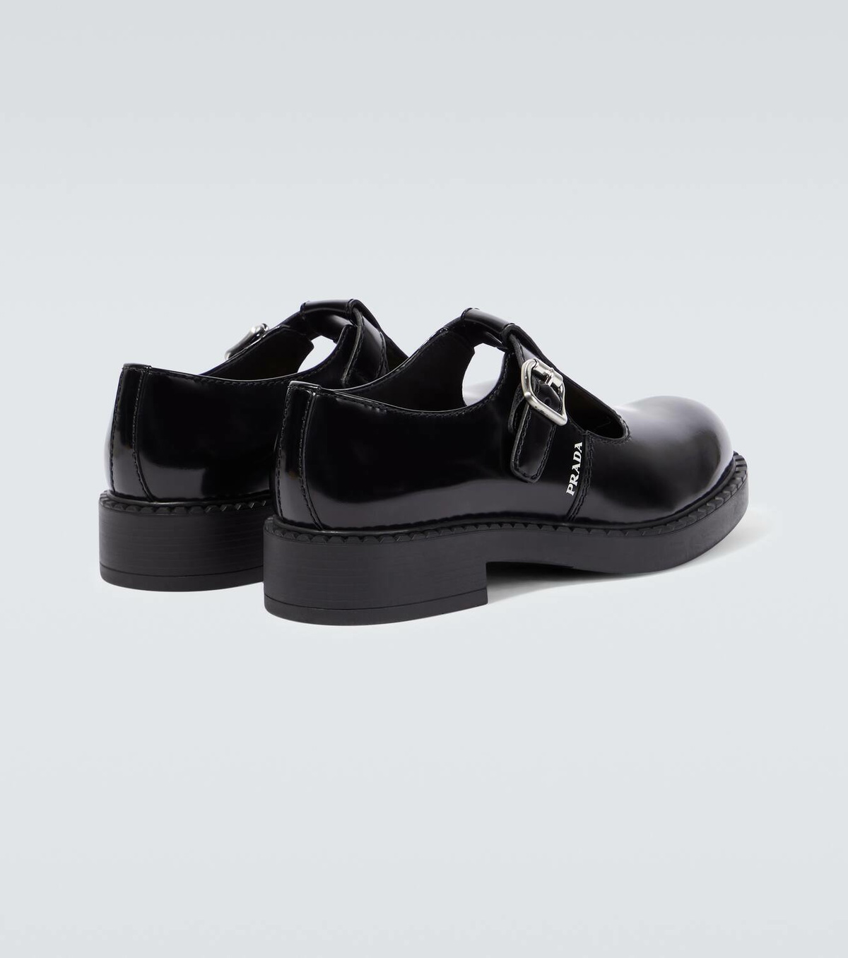 Prada Leather T-Strap Mary Jane shoes