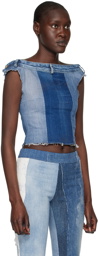 VITELLI SSENSE Exclusive Blue Denim Tank Top