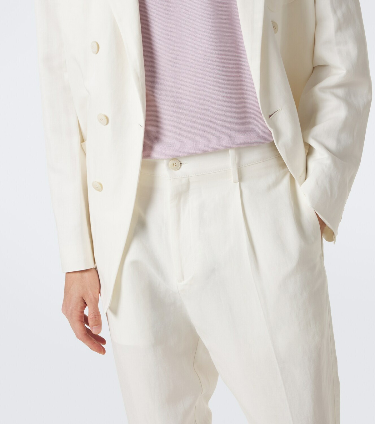 Canali Linen and silk slim pants