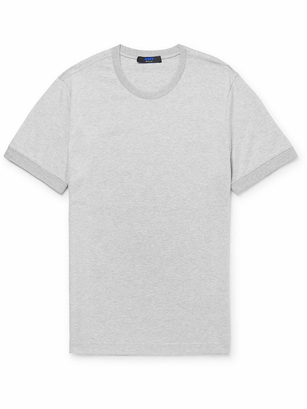 Photo: Kiton - Logo-Appliquéd Cotton-Jersey T-Shirt - Gray