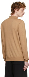 Dries Van Noten Tan Mock Neck Sweater