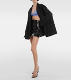 Alex Perry Triangle satin crêpe bra top